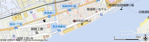 広島県尾道市西御所町周辺の地図