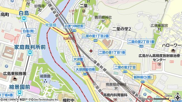 〒732-0057 広島県広島市東区二葉の里の地図