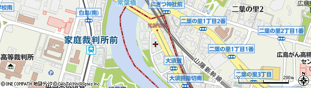 広島県広島市南区大須賀町周辺の地図