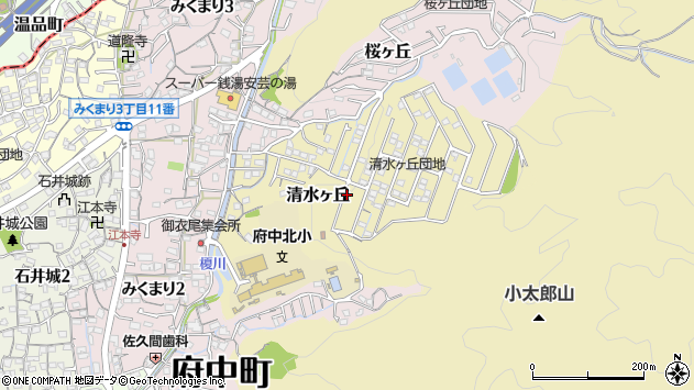 〒735-0002 広島県安芸郡府中町清水ケ丘の地図