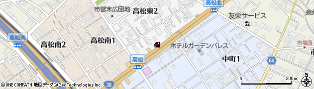 ＥＮＥＯＳ第二阪和関空高松ＳＳ周辺の地図