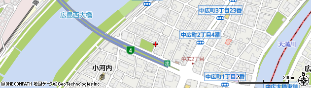 広島県広島市西区中広町2丁目周辺の地図