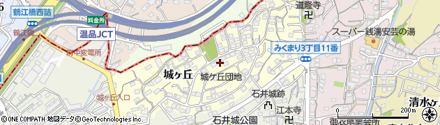 広島県府中町（安芸郡）城ヶ丘周辺の地図