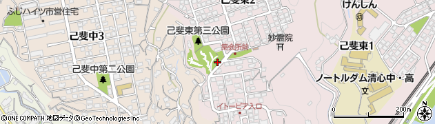 己斐東第四公園周辺の地図