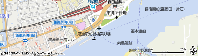広島県尾道市東御所町周辺の地図
