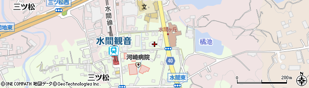 大阪府貝塚市水間168周辺の地図