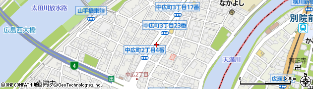 広島県広島市西区中広町周辺の地図