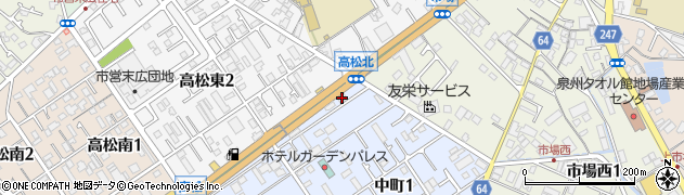 ユーポス泉佐野店周辺の地図