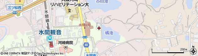 大阪府貝塚市水間26周辺の地図