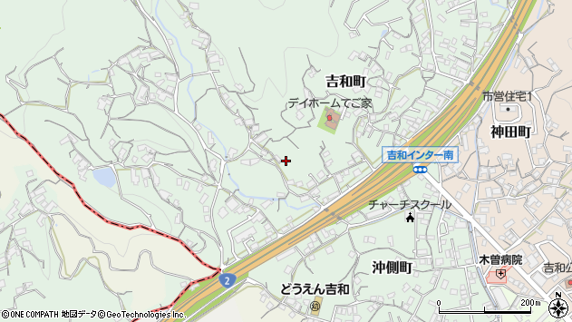 〒722-0008 広島県尾道市吉和町の地図