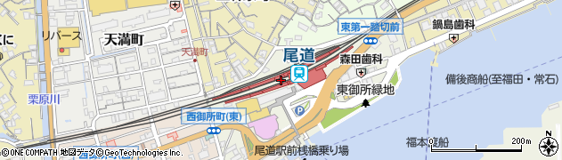 尾道駅周辺の地図