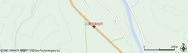 乙栗子集会所周辺の地図