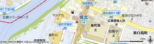 広島電鉄株式会社　バス事業本部・高速バス予約センター周辺の地図