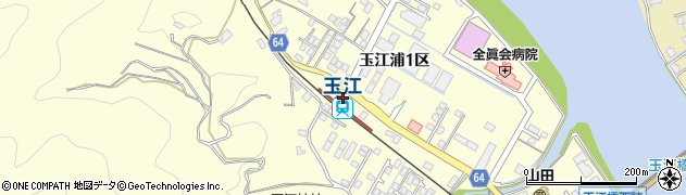 玉江駅周辺の地図