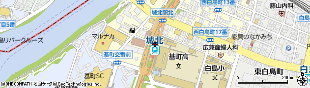 城北駅周辺の地図