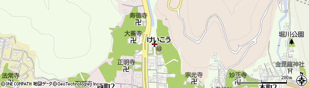 香積寺周辺の地図