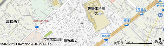 大阪府泉佐野市高松東周辺の地図