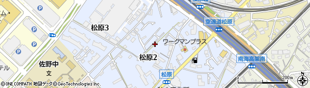 大阪府泉佐野市松原周辺の地図