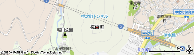 広島県三原市桜山町周辺の地図