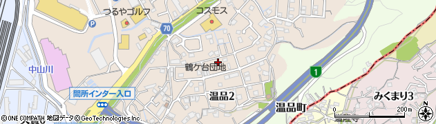 広島県広島市東区温品2丁目周辺の地図