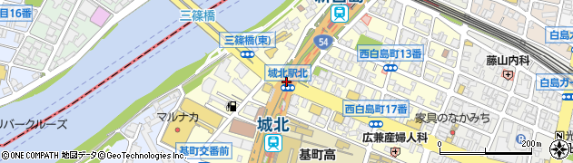 城北駅北周辺の地図