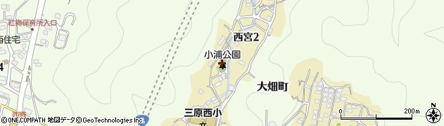 小浦公園周辺の地図