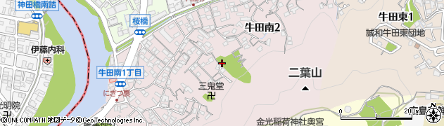 広島県広島市東区牛田南周辺の地図