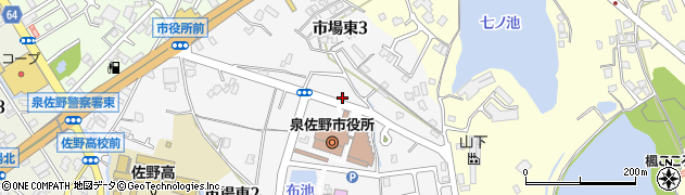 泉佐野市役所前周辺の地図