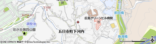 広島県広島市佐伯区五日市町大字下河内595周辺の地図