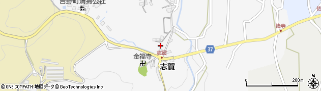 奈良県吉野町（吉野郡）志賀周辺の地図