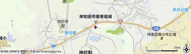大阪府岸和田市上白原町245周辺の地図