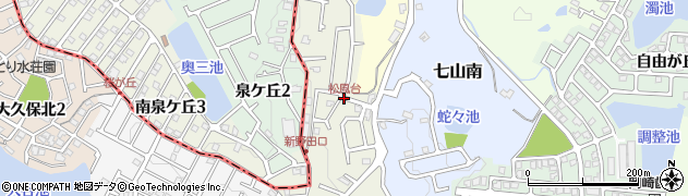 松風台周辺の地図