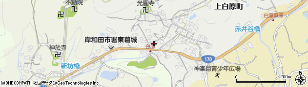 大阪府岸和田市上白原町4周辺の地図