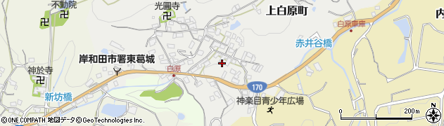 大阪府岸和田市上白原町101周辺の地図