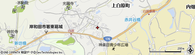 大阪府岸和田市上白原町30周辺の地図