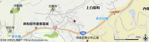 大阪府岸和田市上白原町115周辺の地図