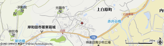 大阪府岸和田市上白原町25周辺の地図