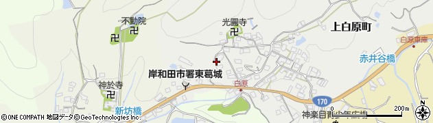 大阪府岸和田市上白原町53周辺の地図