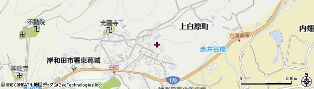 大阪府岸和田市上白原町26周辺の地図