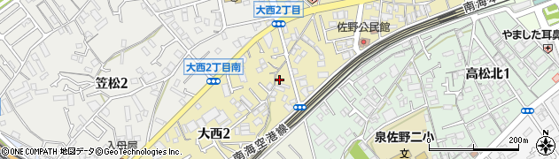 大阪府泉佐野市大西周辺の地図
