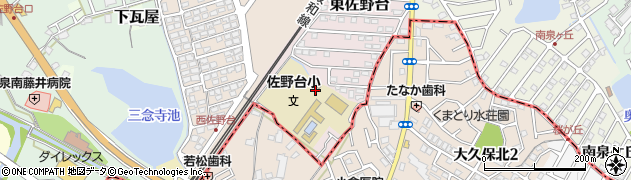 大阪府泉佐野市東佐野台周辺の地図