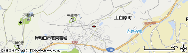 大阪府岸和田市上白原町112周辺の地図