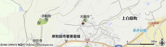 大阪府岸和田市上白原町81周辺の地図