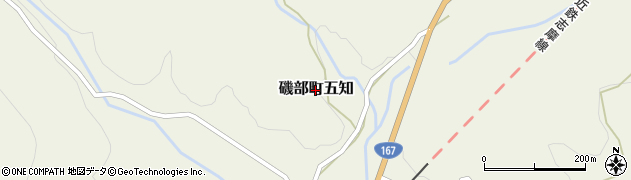 三重県志摩市磯部町五知周辺の地図