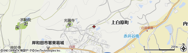 大阪府岸和田市上白原町124周辺の地図