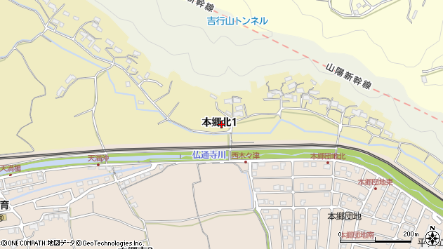 〒729-0418 広島県三原市本郷北の地図