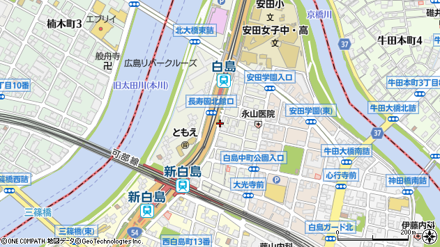〒730-0001 広島県広島市中区白島北町の地図