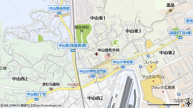 〒732-0023 広島県広島市東区中山東の地図