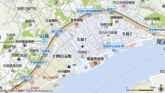 〒722-0045 広島県尾道市久保の地図