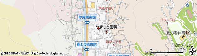 広島県尾道市栗原西周辺の地図